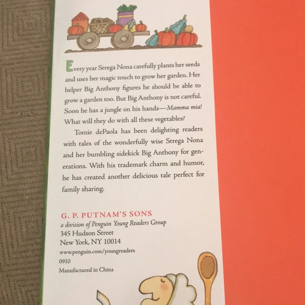 New STREGA NONA’S HARVEST by Tomie DePaola *Large Hard Cover Book*